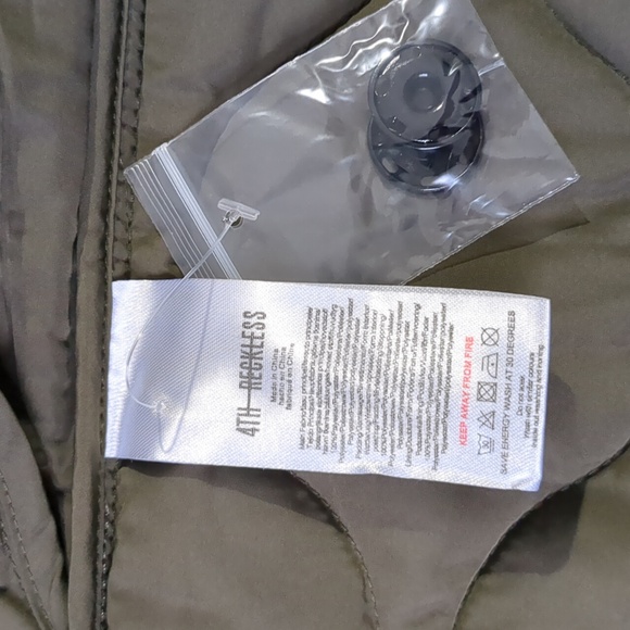NWT 4th & Reckless Green quilted coat - Picture 5 of 11